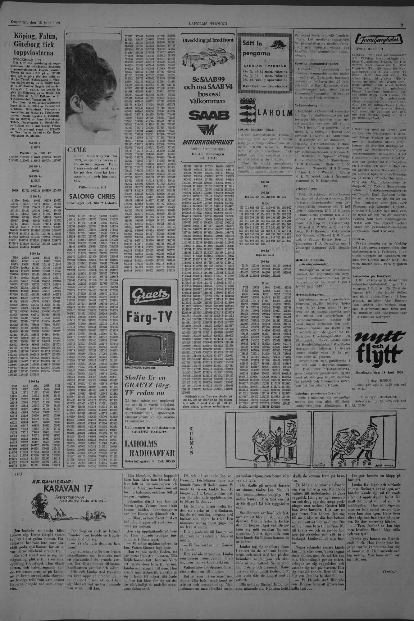 Laholms Tidning Onsdag 18 juni 1969, sida 7