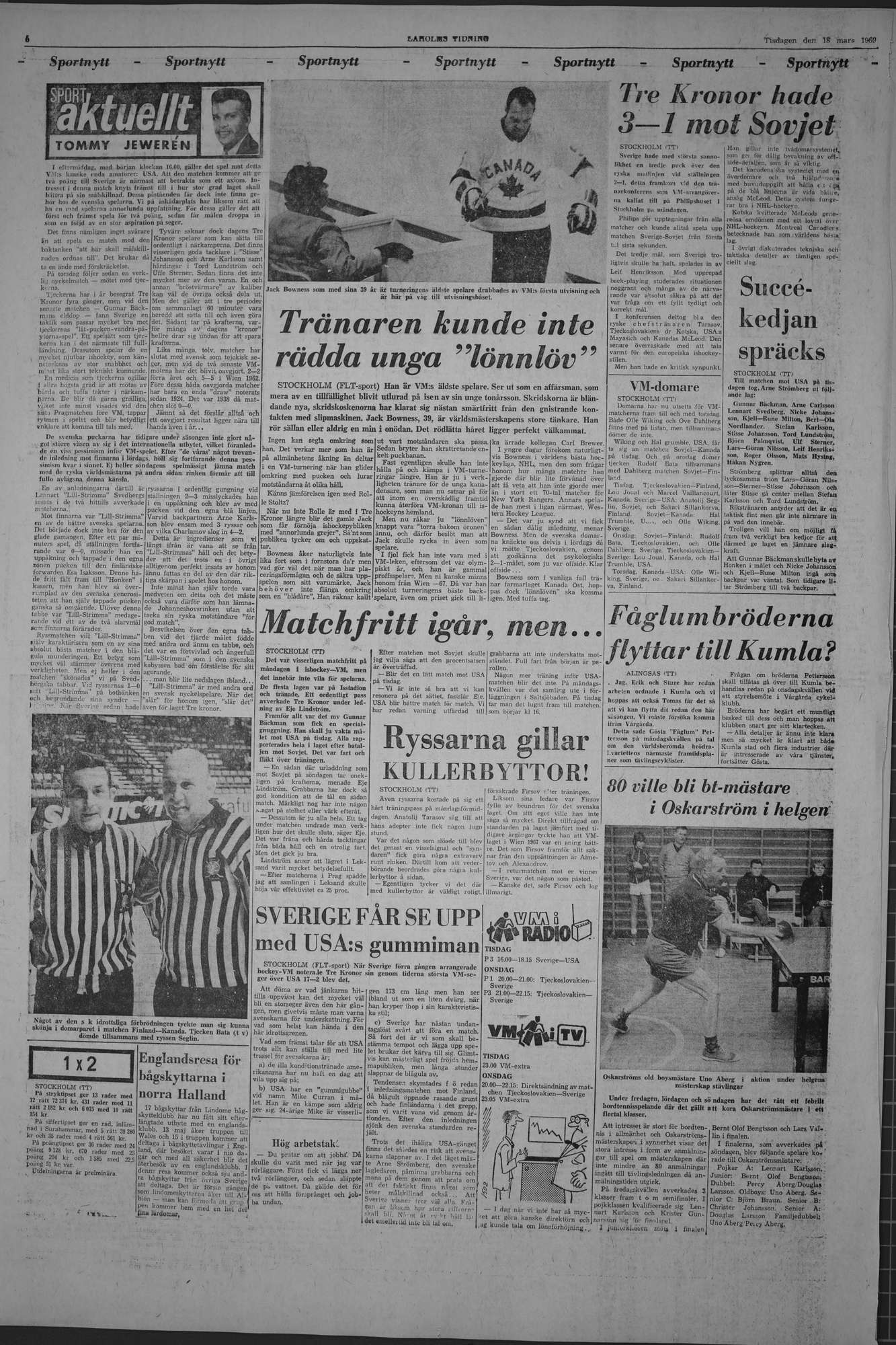 Laholms Tidning Tisdag 18 mars 1969, sida 6
