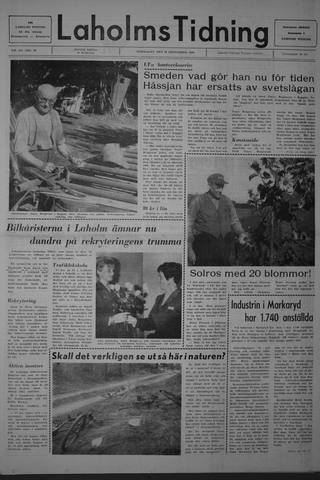 Förstasidan, Torsdag 18 september 1969