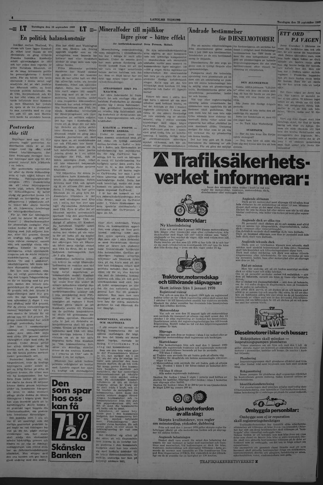 Laholms Tidning Torsdag 18 september 1969, sida 4