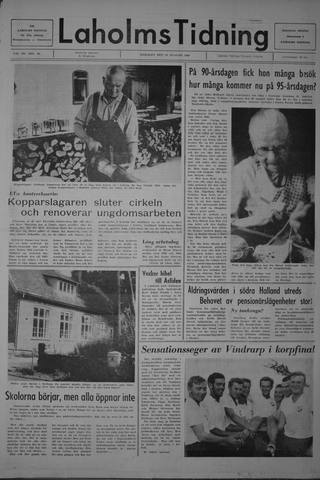 Förstasidan, Tisdag 19 augusti 1969
