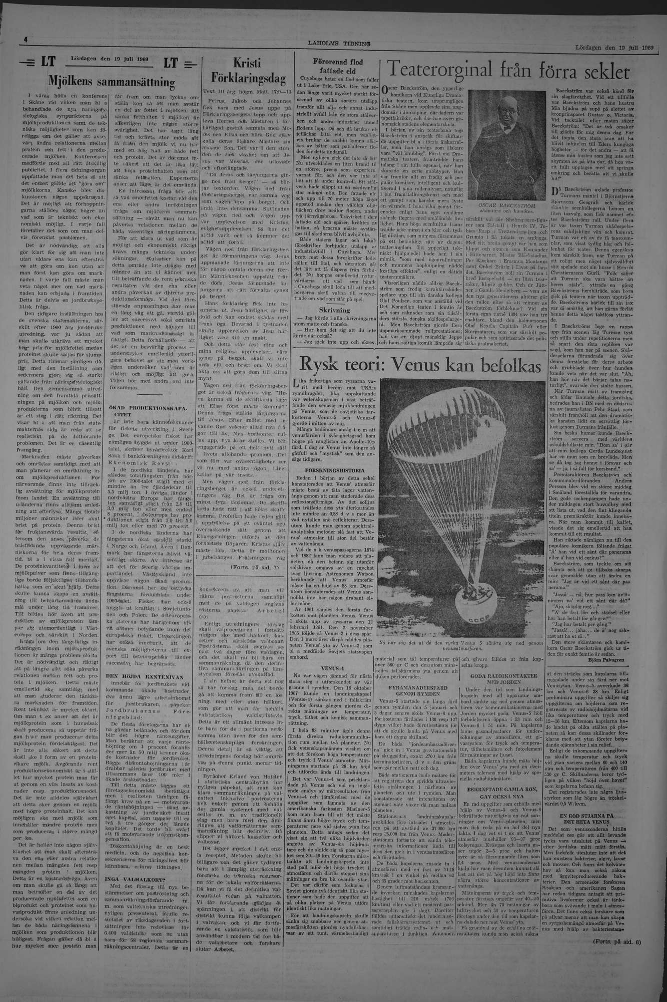 Laholms Tidning Lördag 19 juli 1969, sida 4