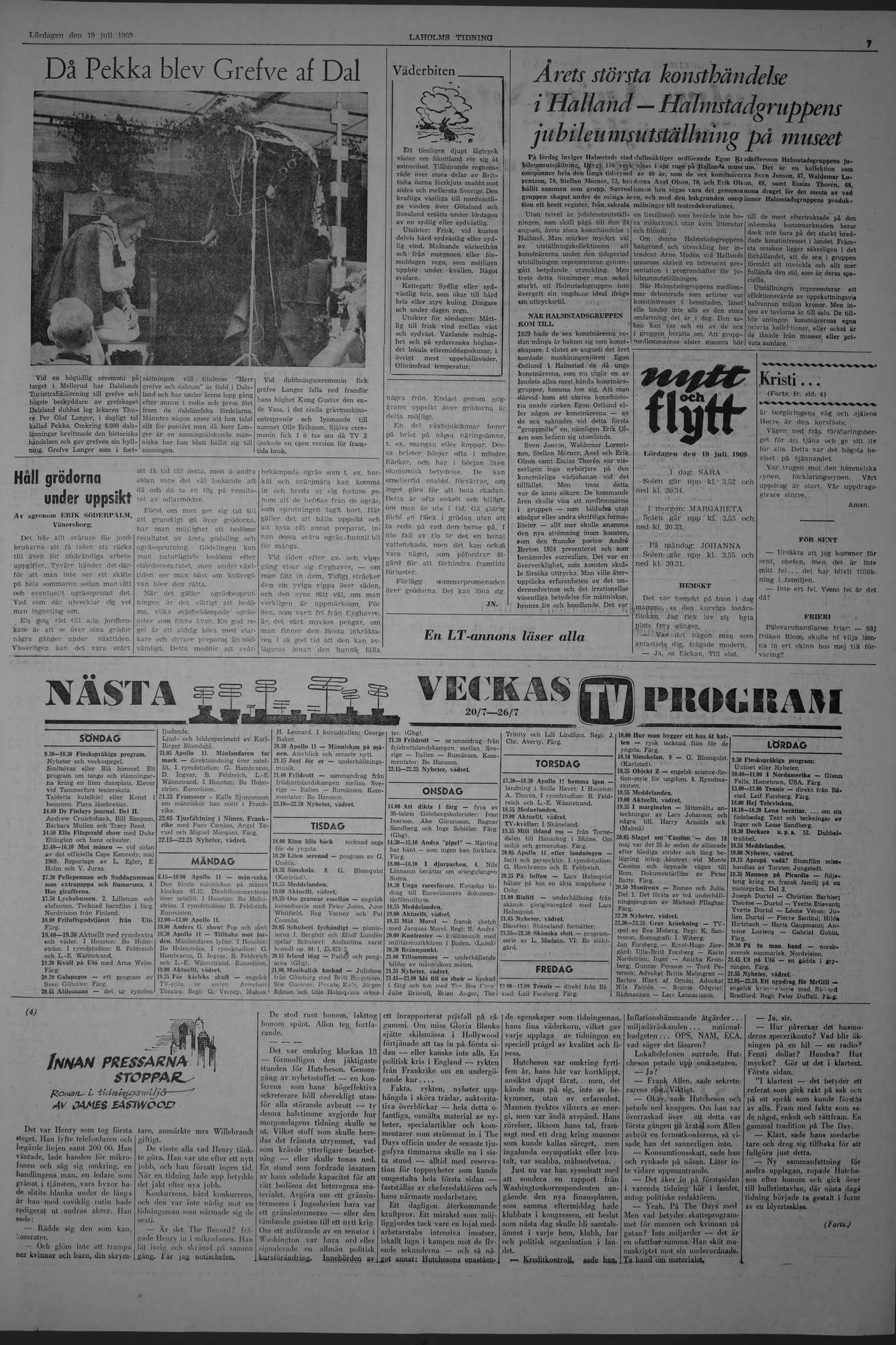 Laholms Tidning Lördag 19 juli 1969, sida 7