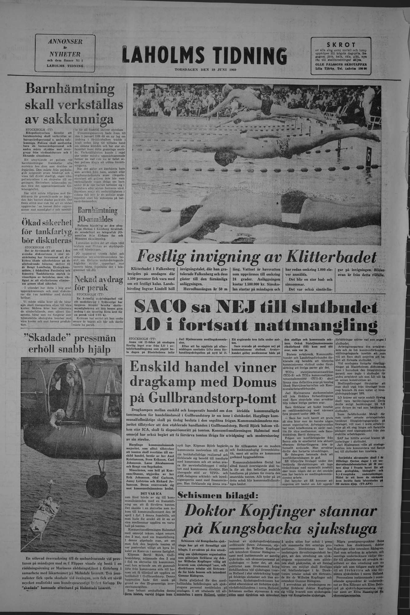 Laholms Tidning Torsdag 19 juni 1969, sida 8