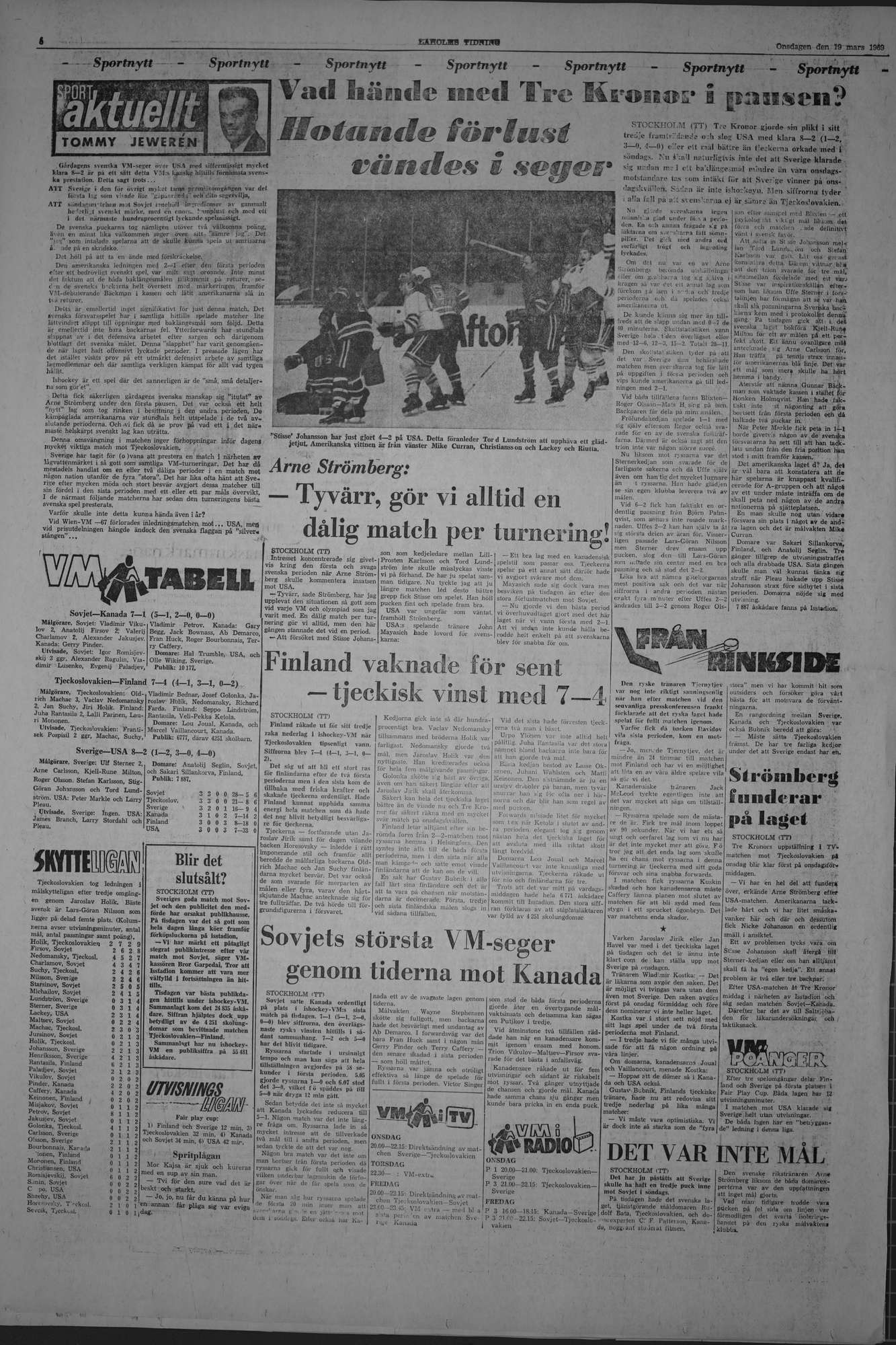 Laholms Tidning Onsdag 19 mars 1969, sida 6