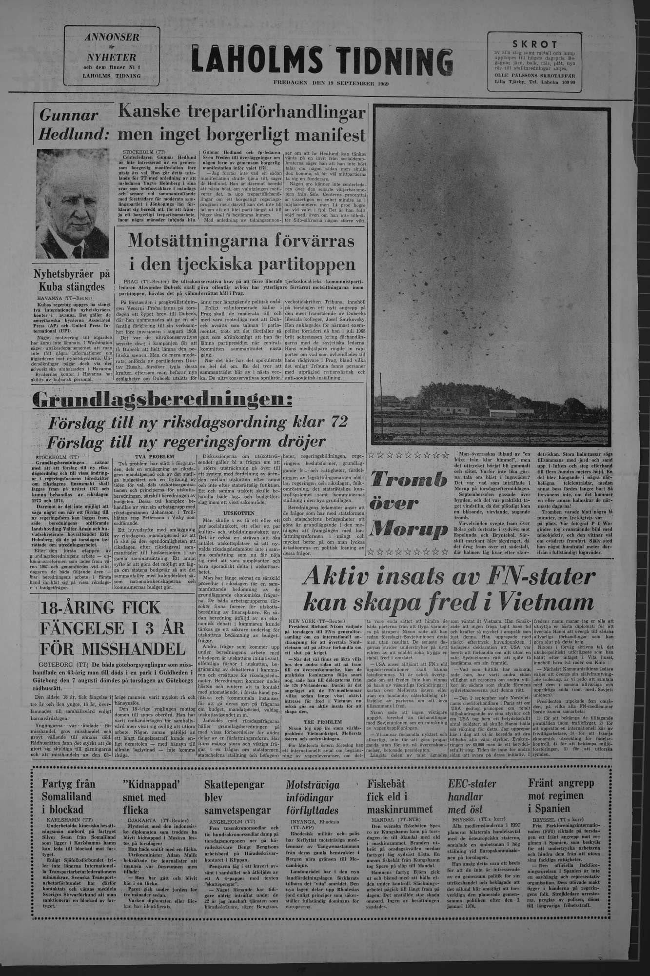 Laholms Tidning Fredag 19 september 1969, sida 8
