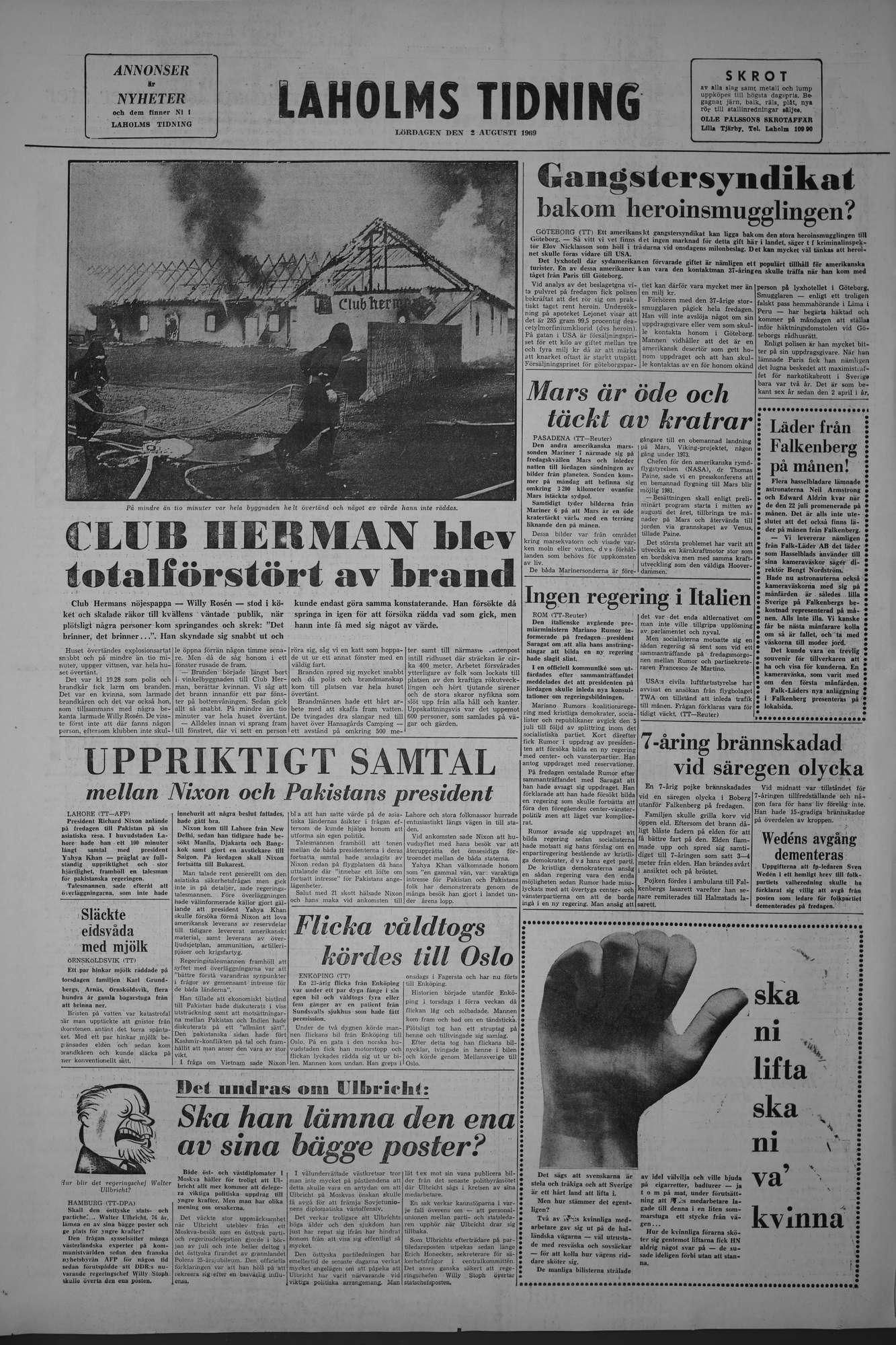 Laholms Tidning Lördag 2 augusti 1969, sida 8
