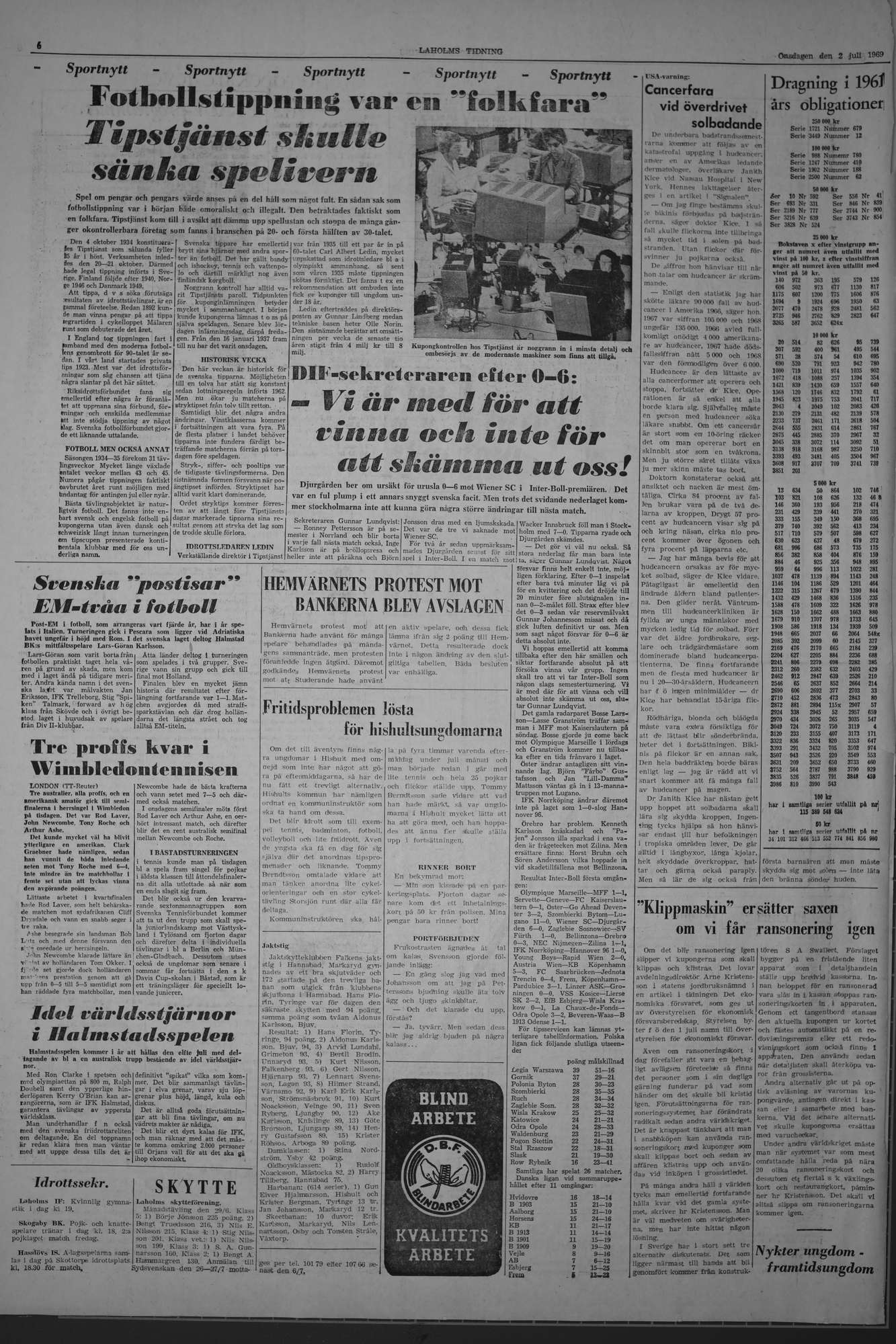 Laholms Tidning Onsdag 2 juli 1969, sida 6