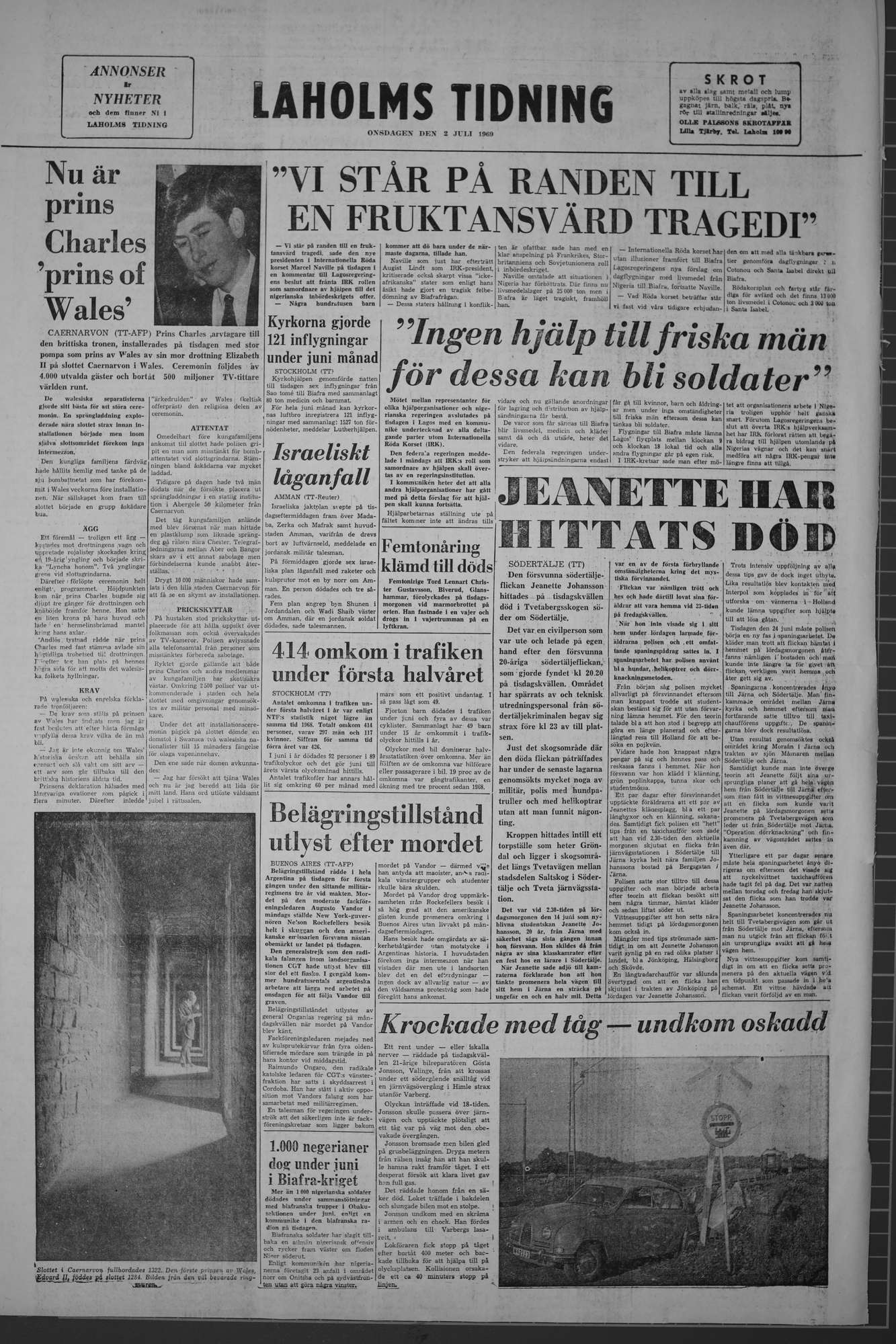 Laholms Tidning Onsdag 2 juli 1969, sida 8