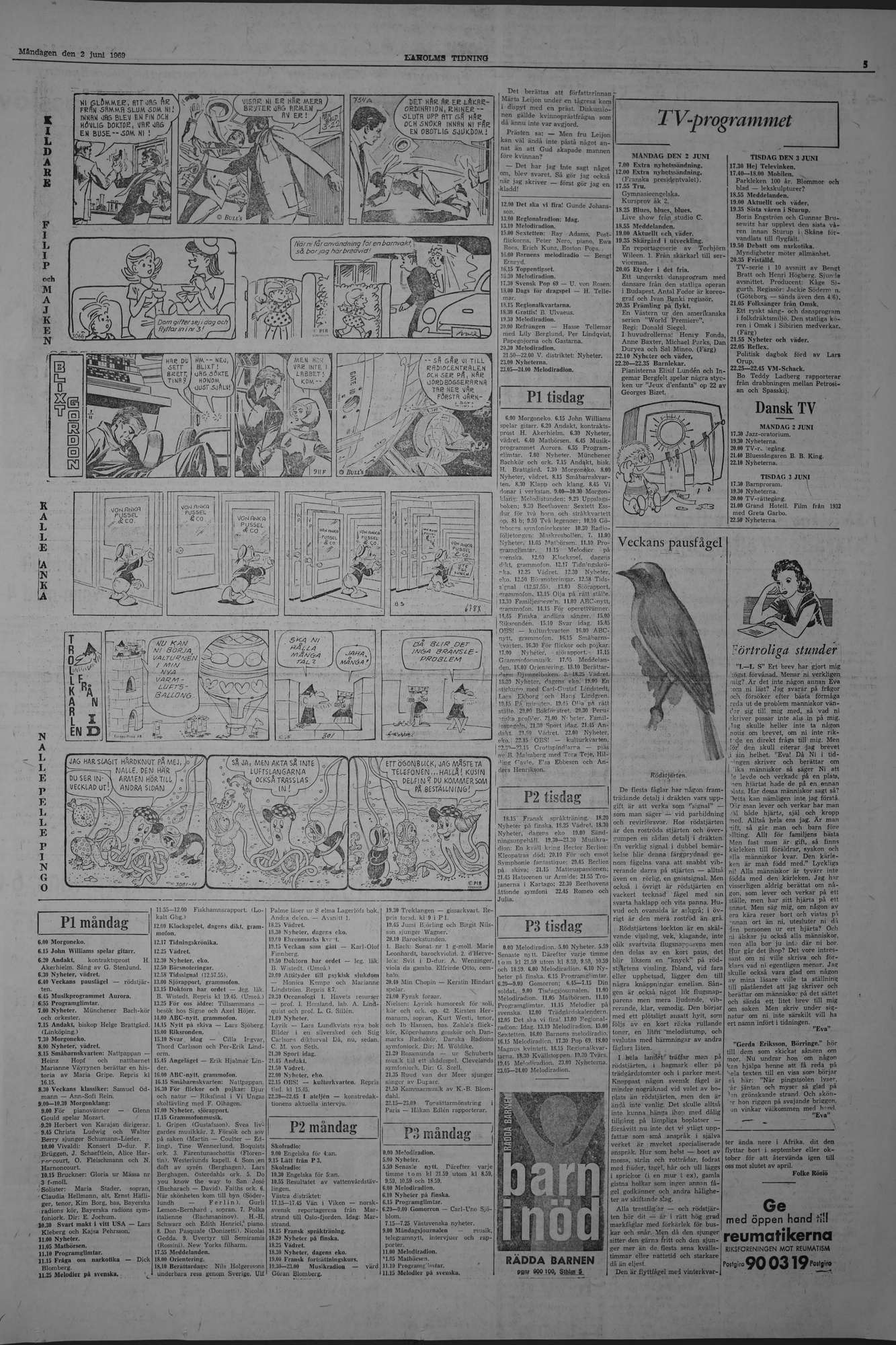 Laholms Tidning Måndag 2 juni 1969, sida 5