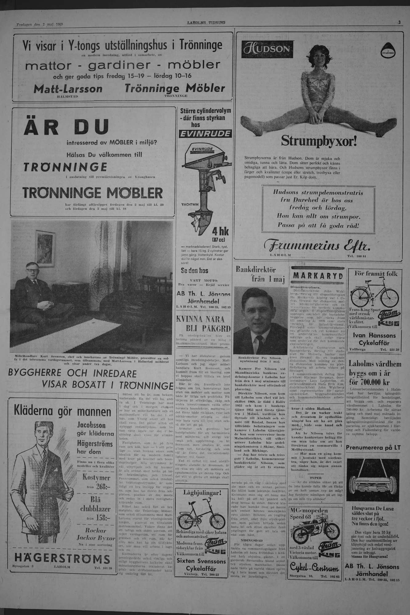 Laholms Tidning Fredag 2 maj 1969, sida 3