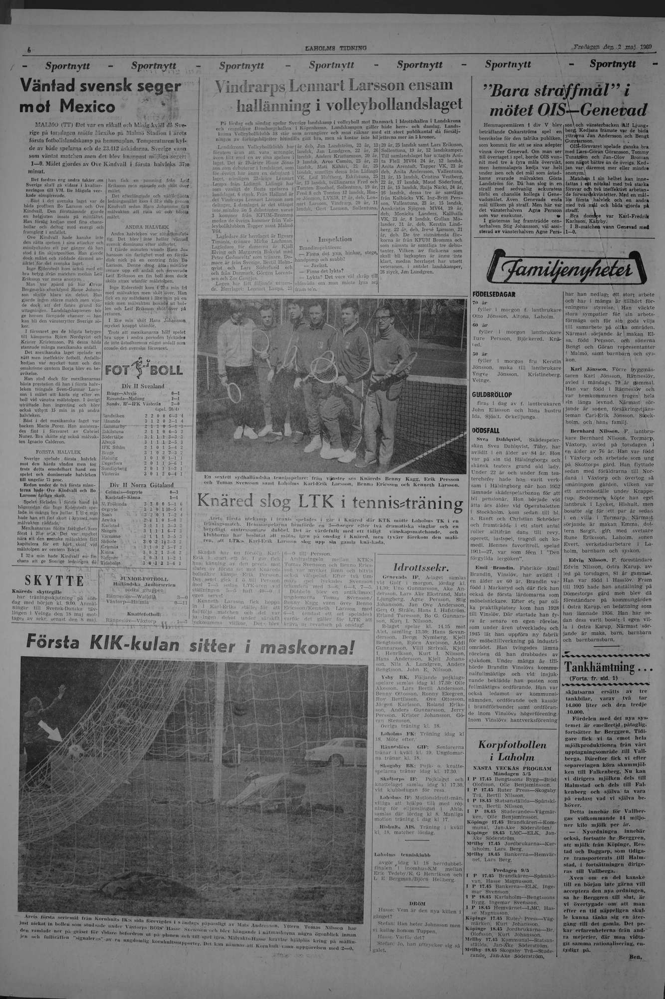 Laholms Tidning Fredag 2 maj 1969, sida 6