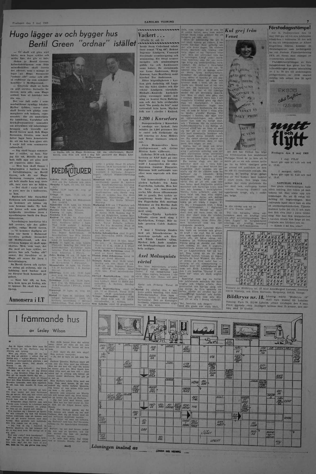 Laholms Tidning Fredag 2 maj 1969, sida 7