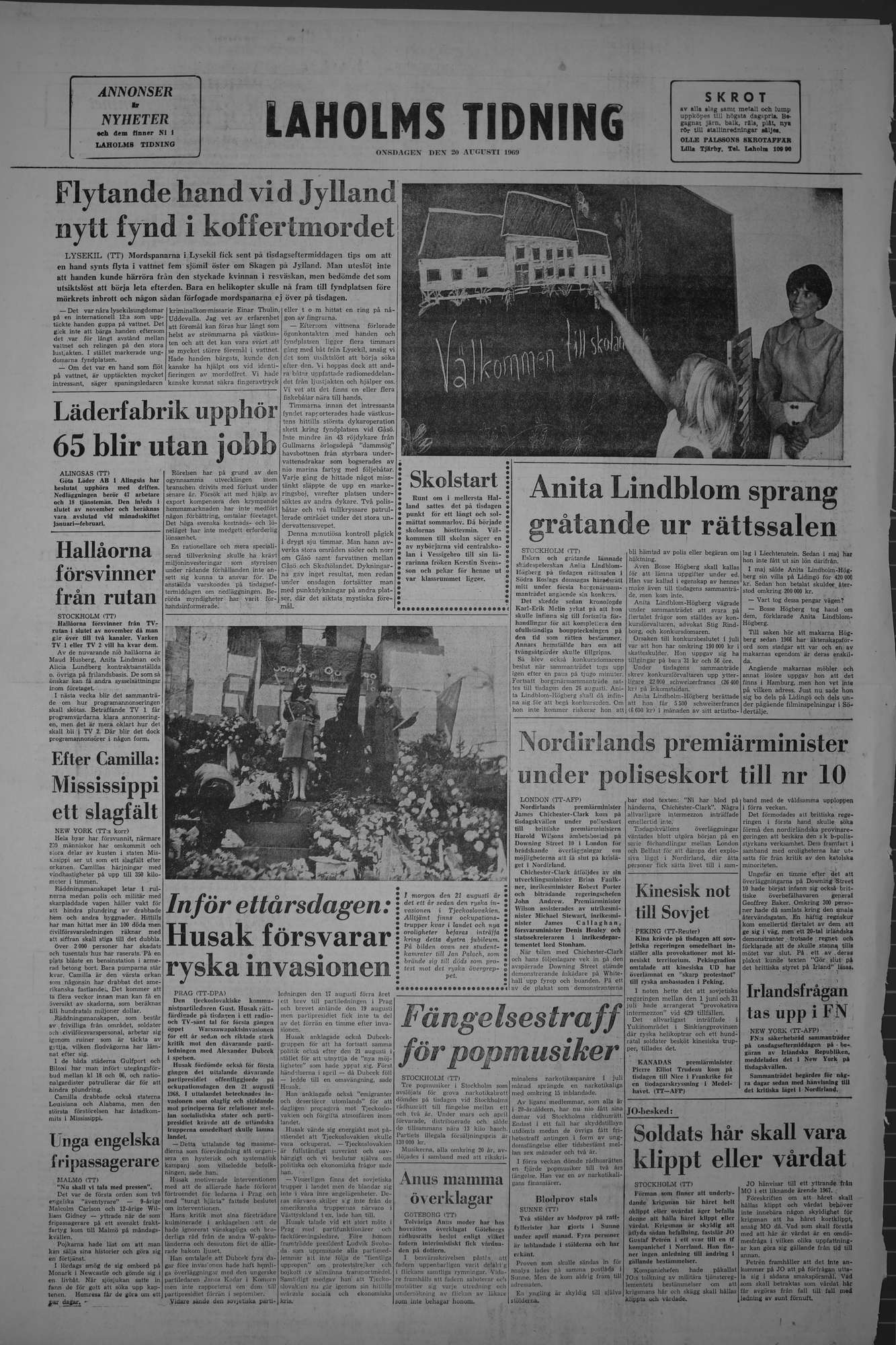 Laholms Tidning Onsdag 20 augusti 1969, sida 8