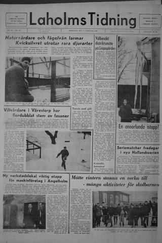 Förstasidan, Torsdag 20 februari 1969