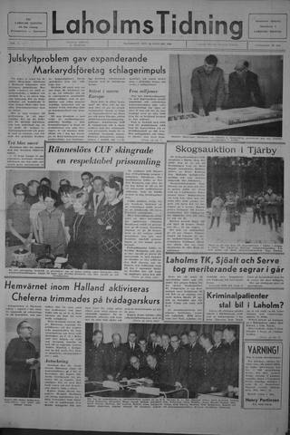 Förstasidan, Måndag 20 januari 1969