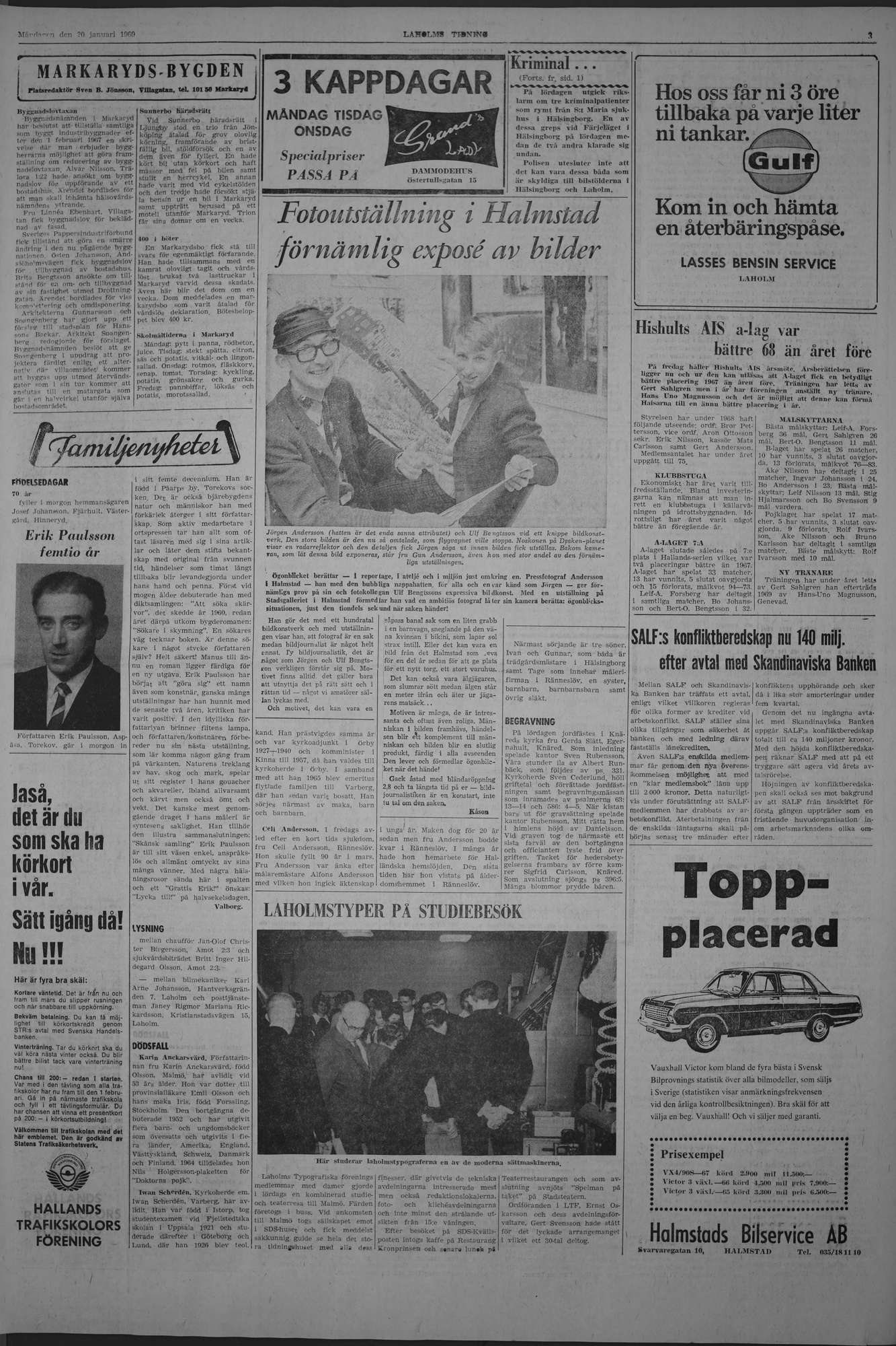 Laholms Tidning Måndag 20 januari 1969, sida 3