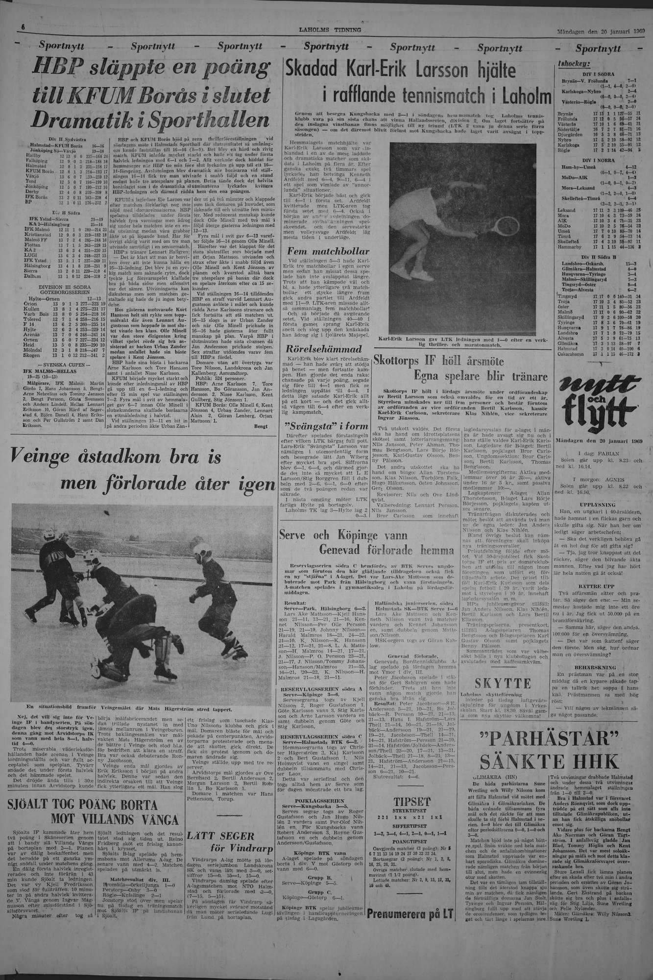Laholms Tidning Måndag 20 januari 1969, sida 6