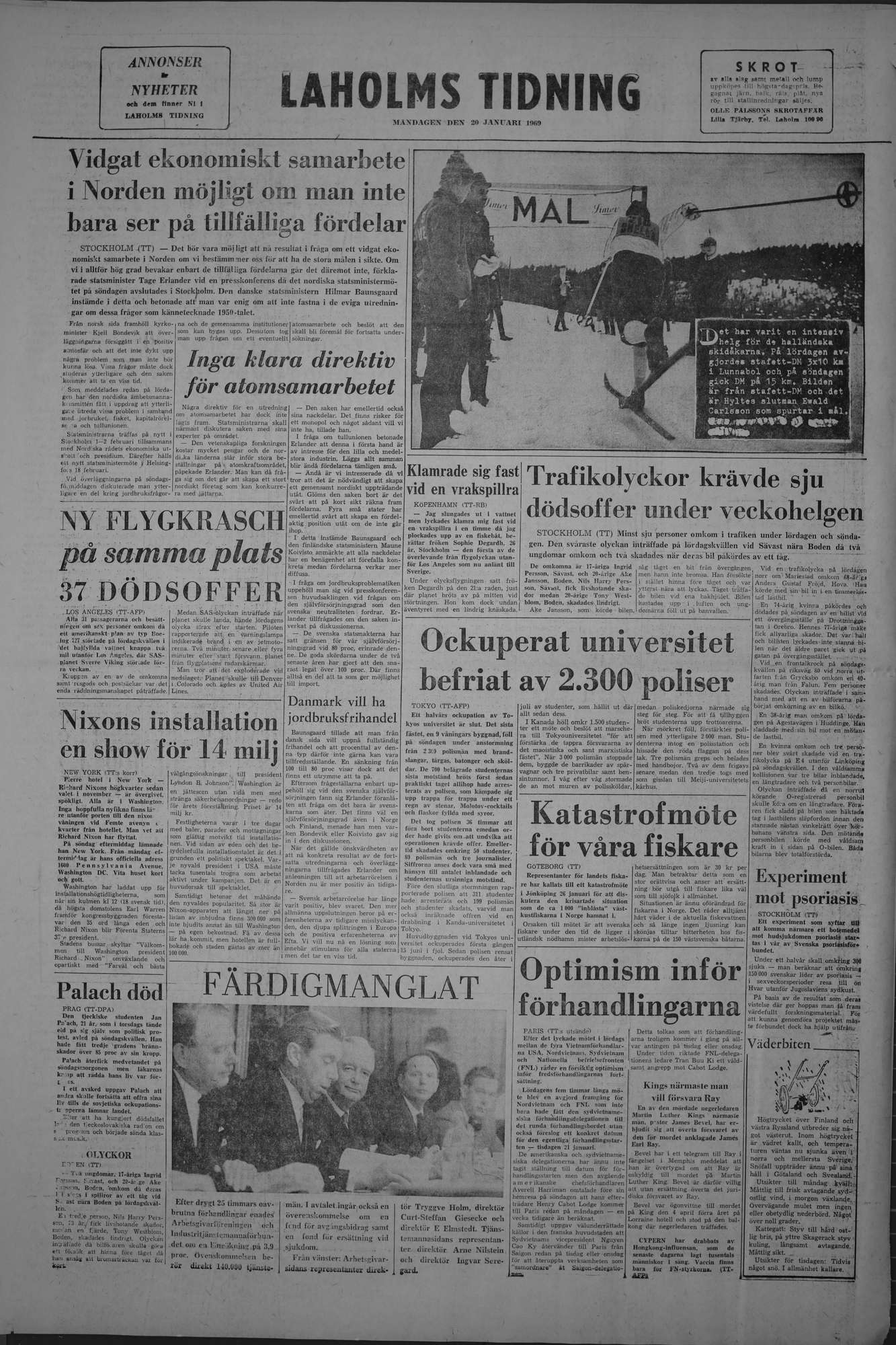 Laholms Tidning Måndag 20 januari 1969, sida 8