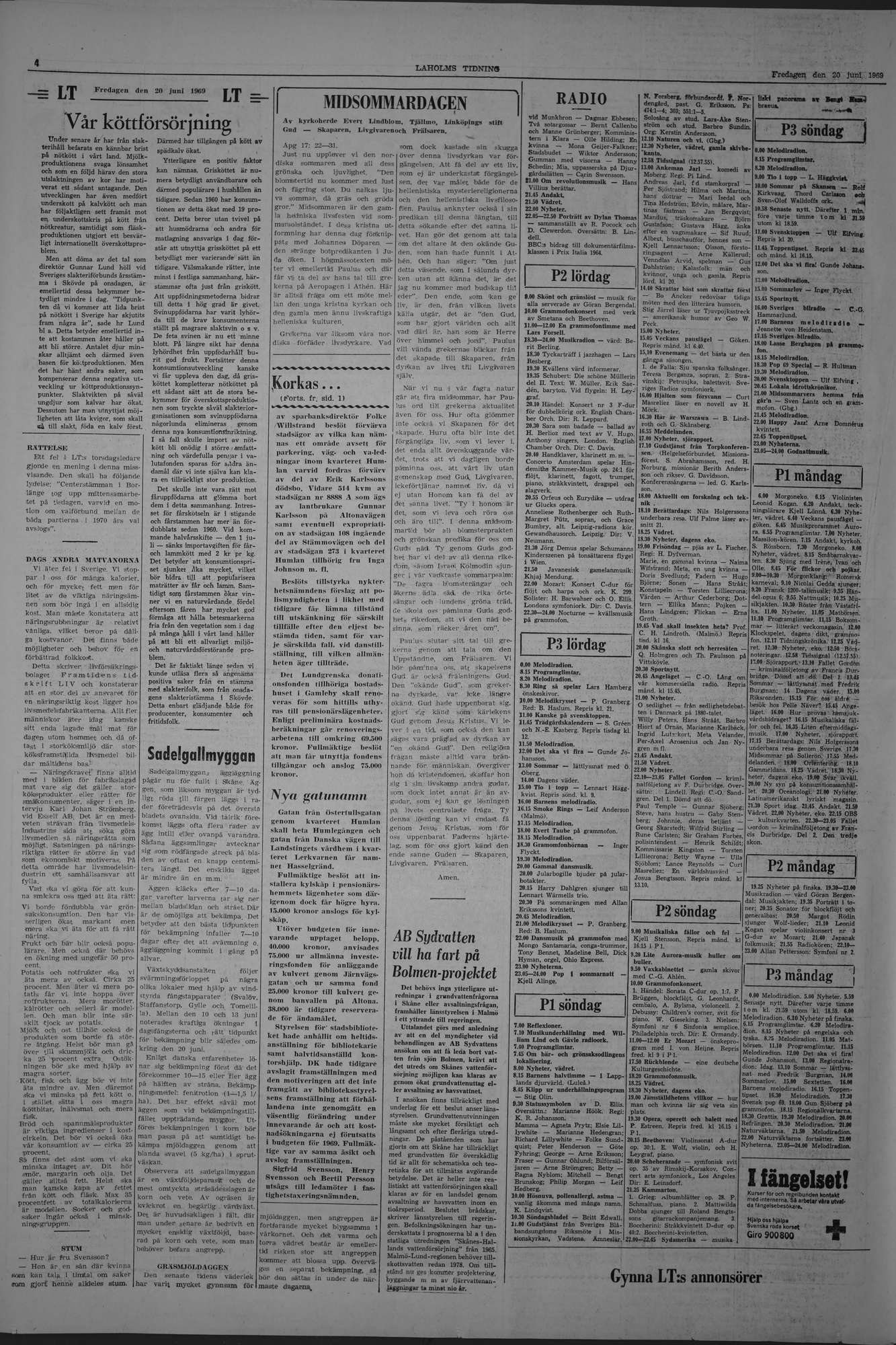 Laholms Tidning Fredag 20 juni 1969, sida 4