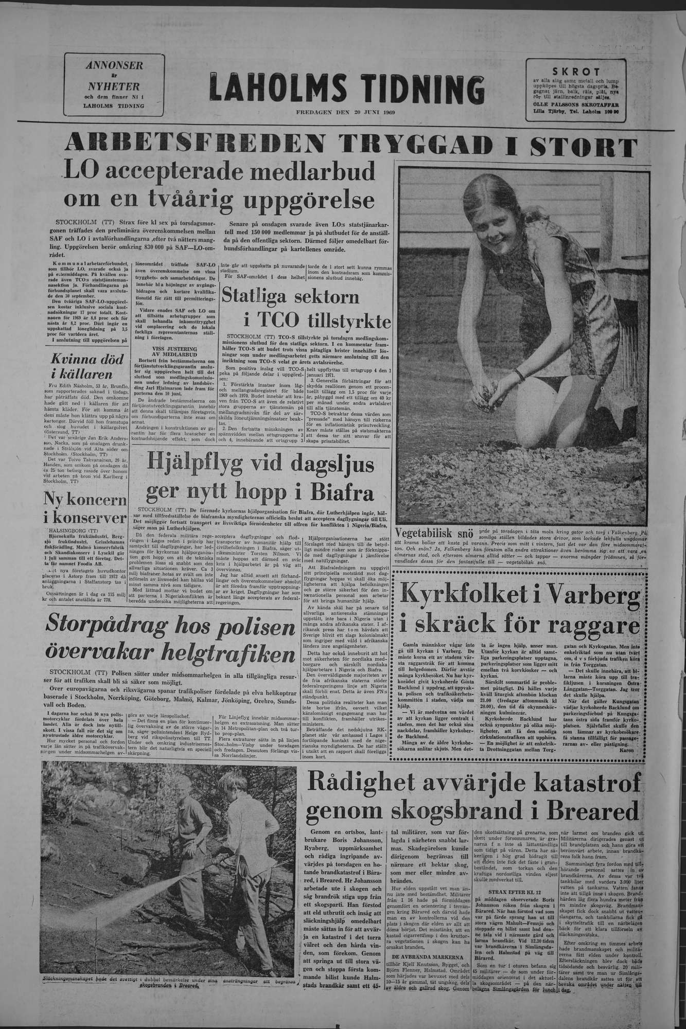 Laholms Tidning Fredag 20 juni 1969, sida 8