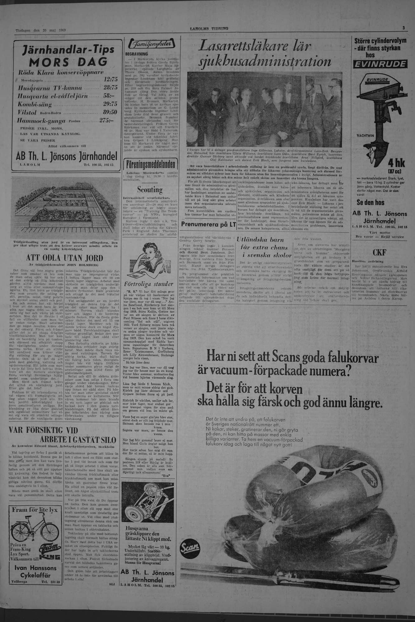 Laholms Tidning Tisdag 20 maj 1969, sida 3
