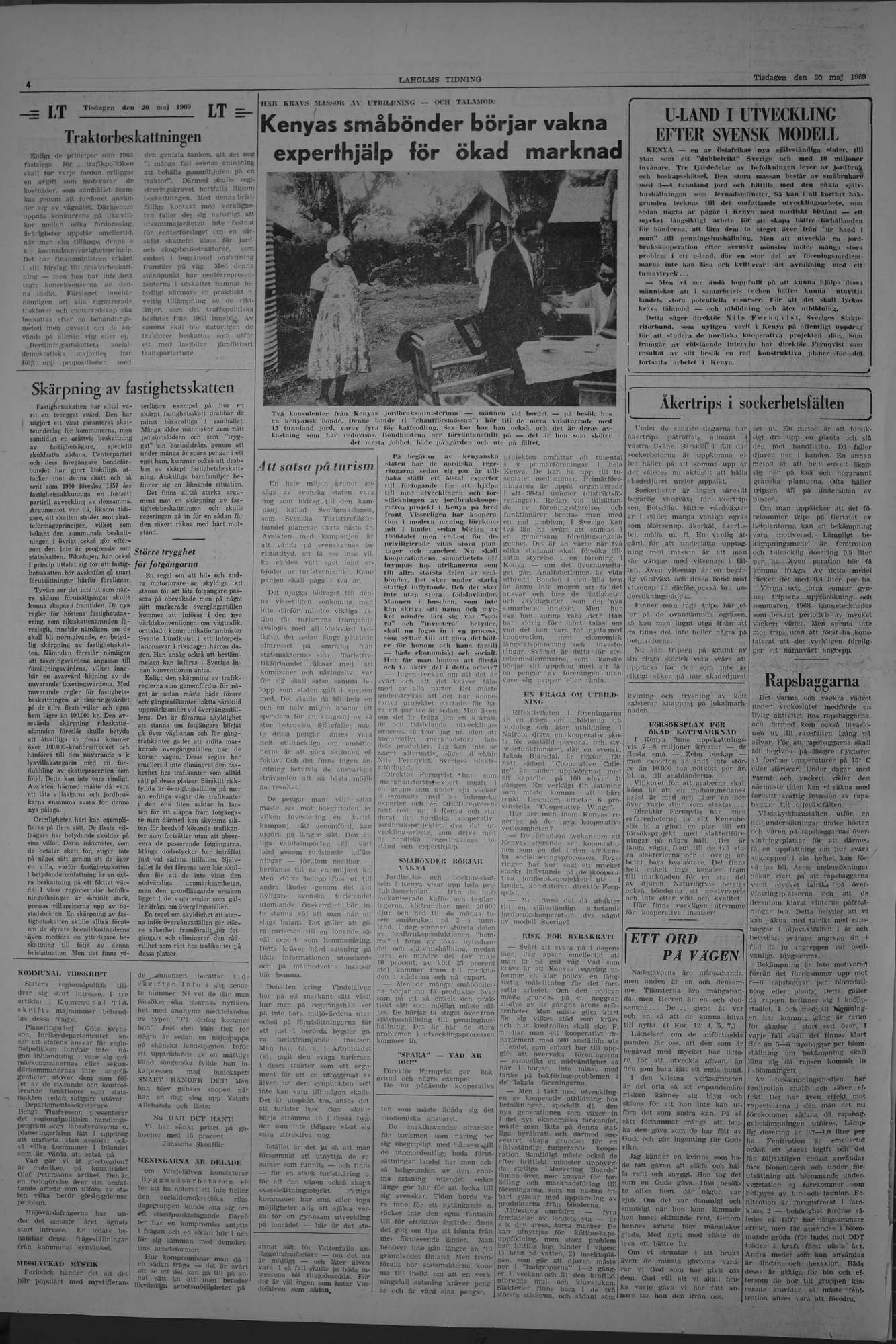 Laholms Tidning Tisdag 20 maj 1969, sida 4