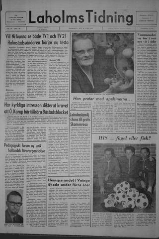 Förstasidan, Torsdag 20 mars 1969