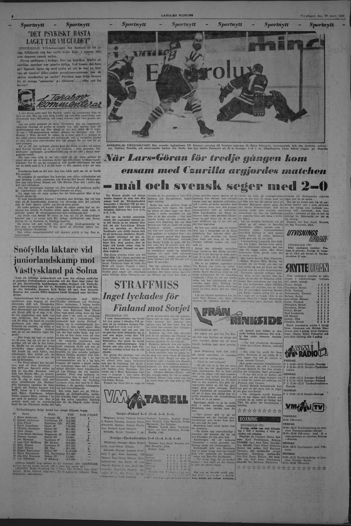 Laholms Tidning Torsdag 20 mars 1969, sida 6