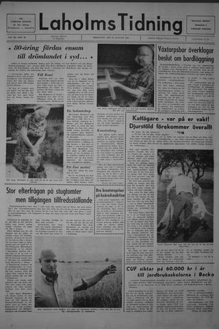 Förstasidan, Torsdag 21 augusti 1969