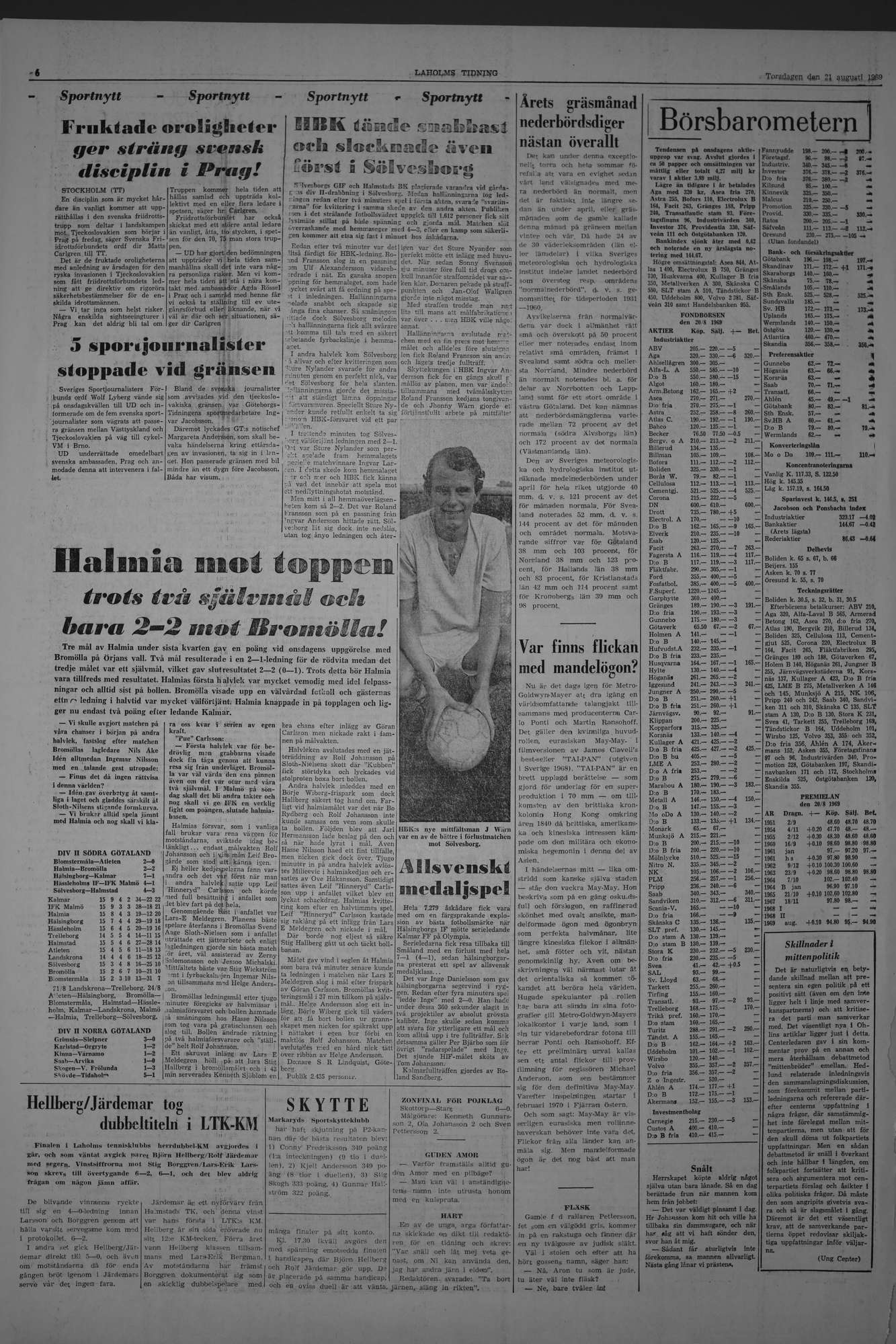 Laholms Tidning Torsdag 21 augusti 1969, sida 6