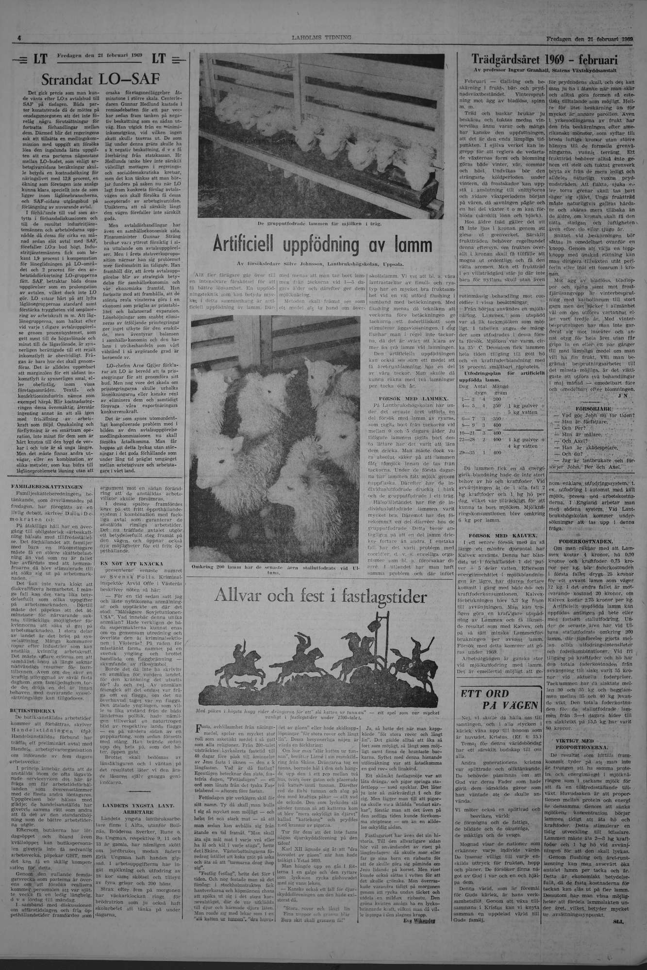 Laholms Tidning Fredag 21 februari 1969, sida 4