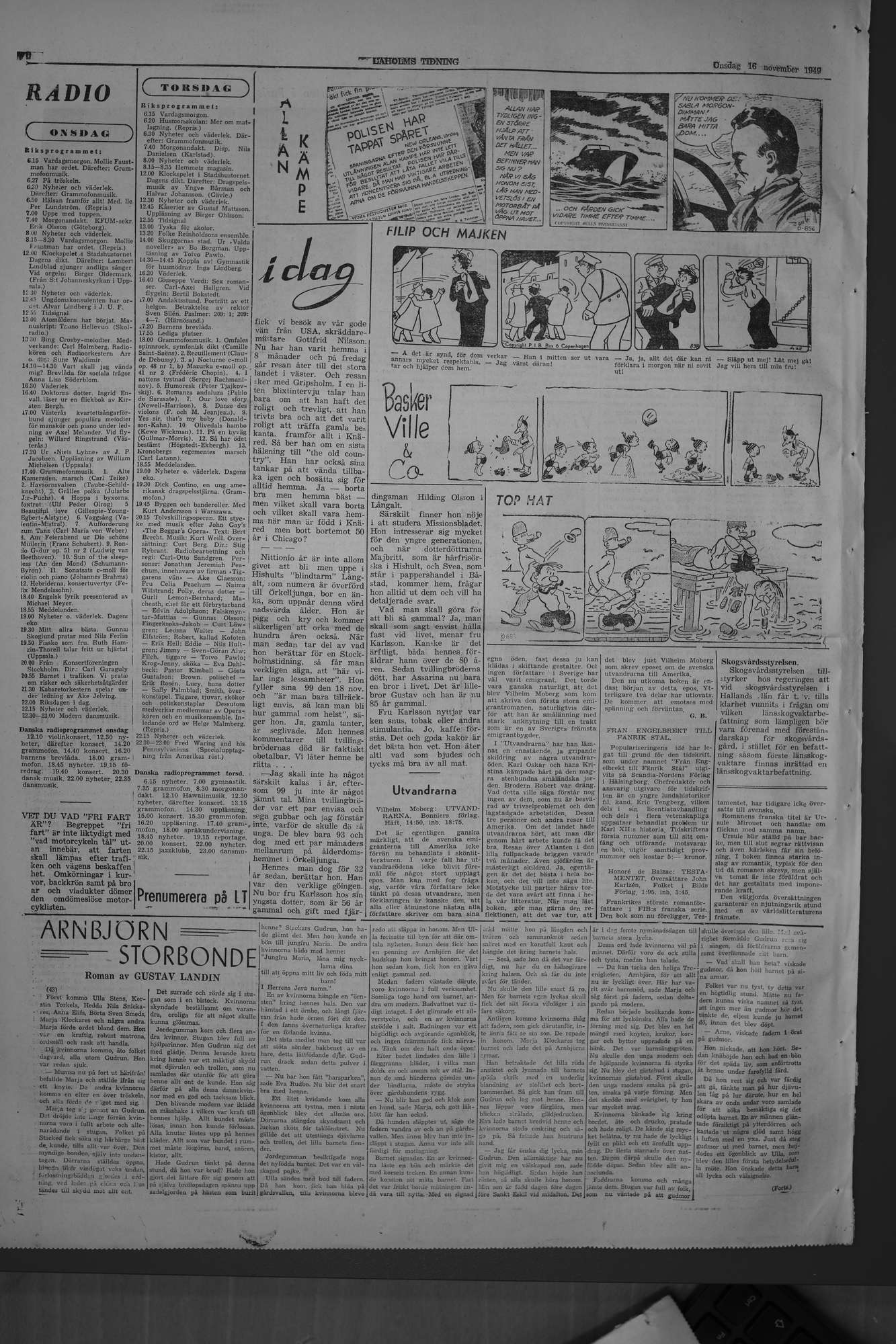 Laholms Tidning Onsdag 16 november 1949, sida 6