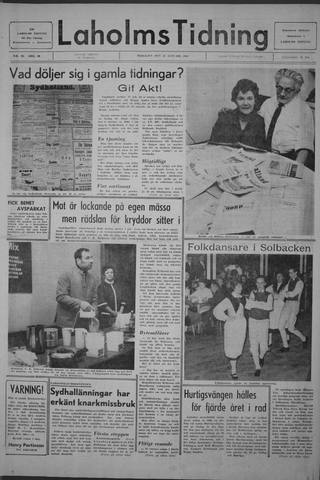 Förstasidan, Tisdag 21 januari 1969