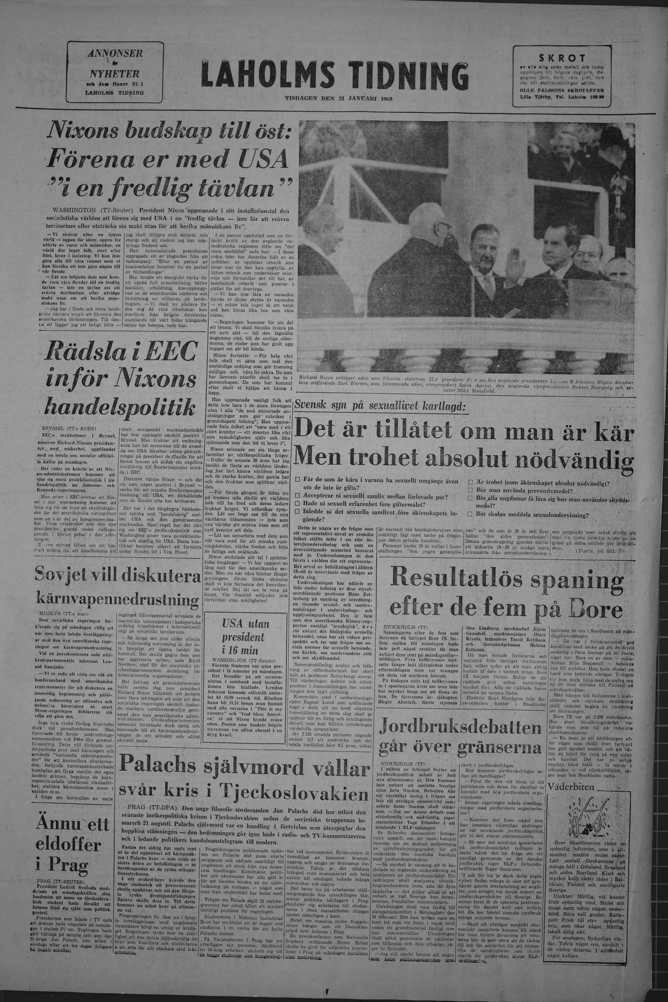 Laholms Tidning Tisdag 21 januari 1969, sida 8