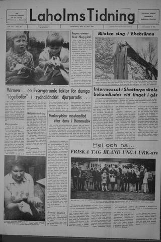 Förstasidan, Onsdag 21 maj 1969