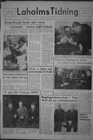 Förstasidan, Fredag 21 mars 1969