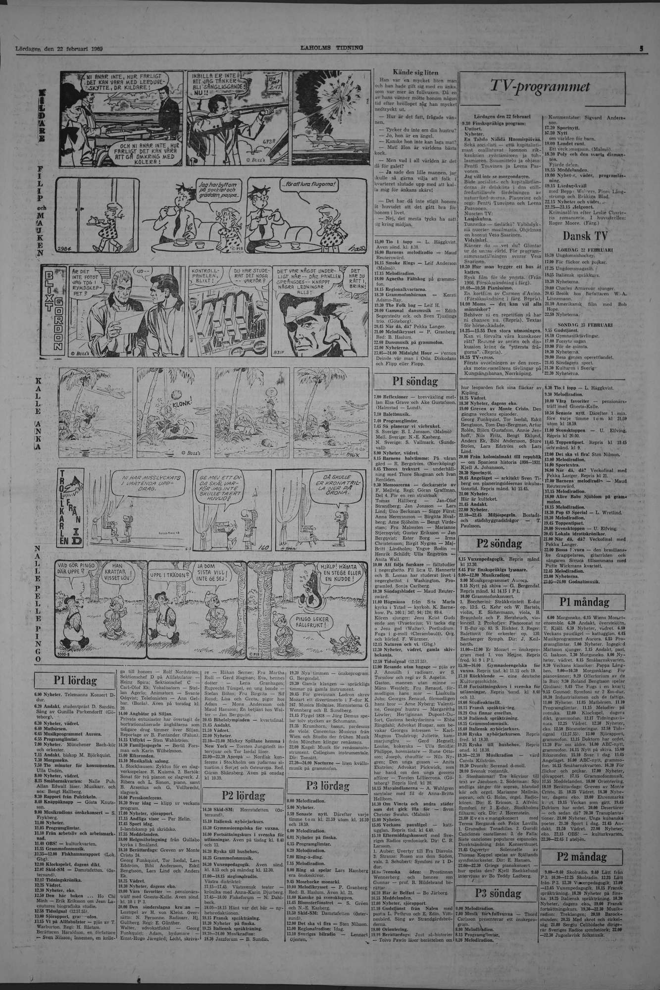 Laholms Tidning Lördag 22 februari 1969, sida 5