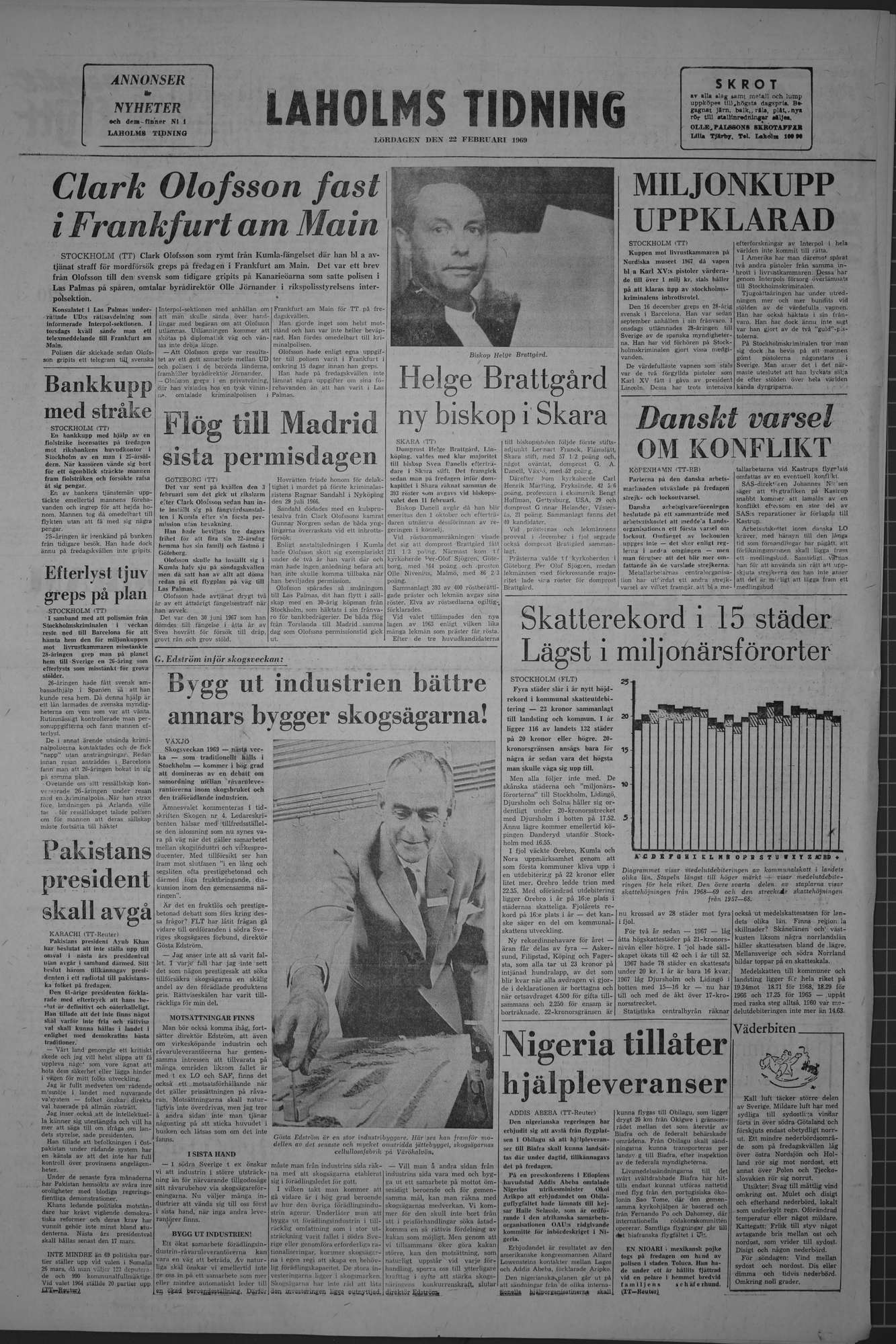 Laholms Tidning Lördag 22 februari 1969, sida 8
