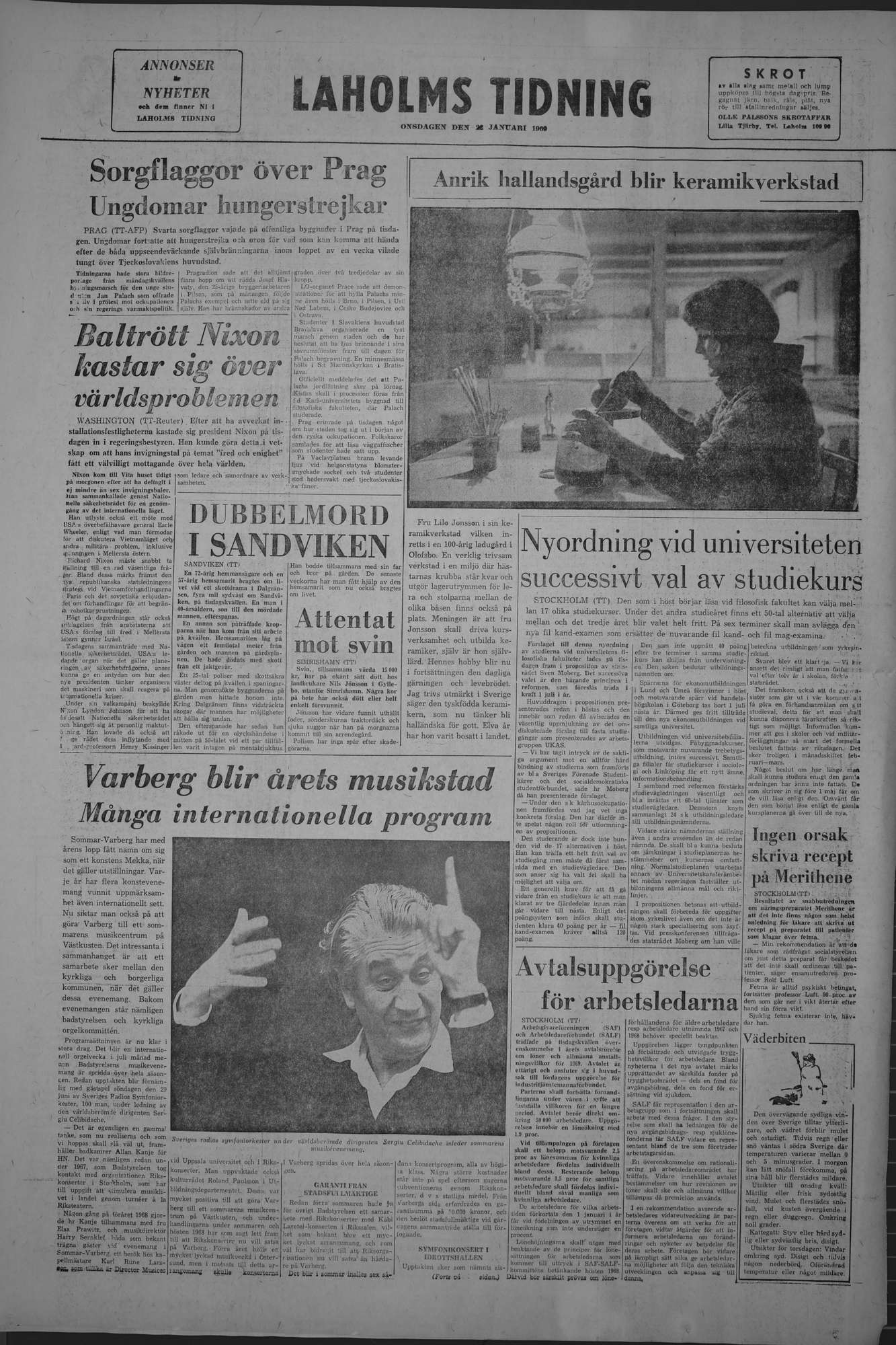 Laholms Tidning Onsdag 22 januari 1969, sida 8