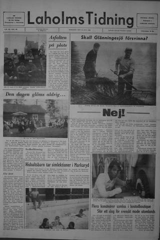 Förstasidan, Tisdag 22 juli 1969