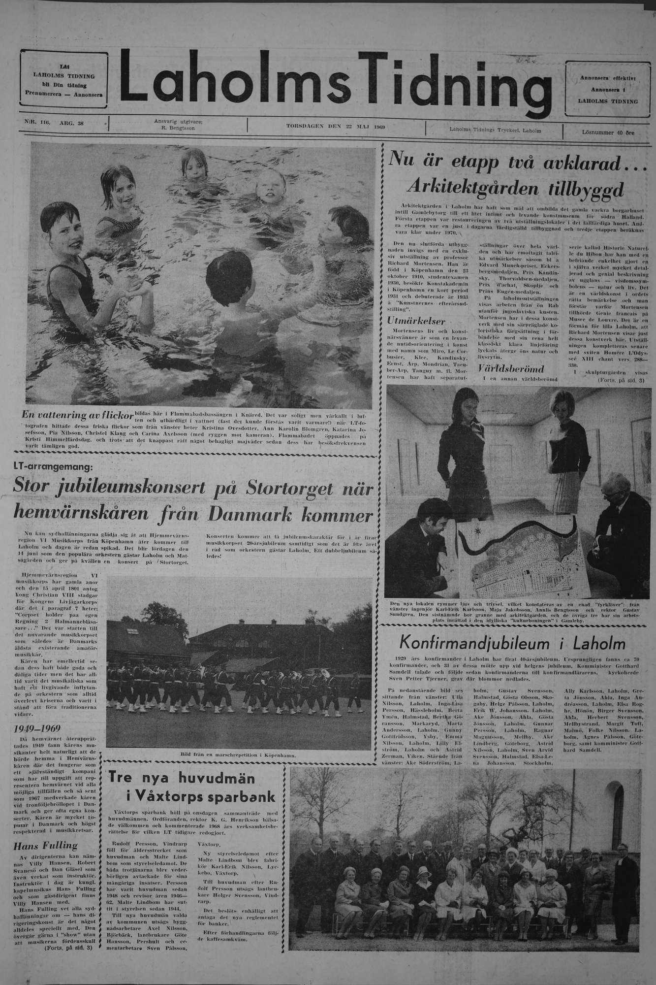 Laholms Tidning Torsdag 22 maj 1969, sida 1