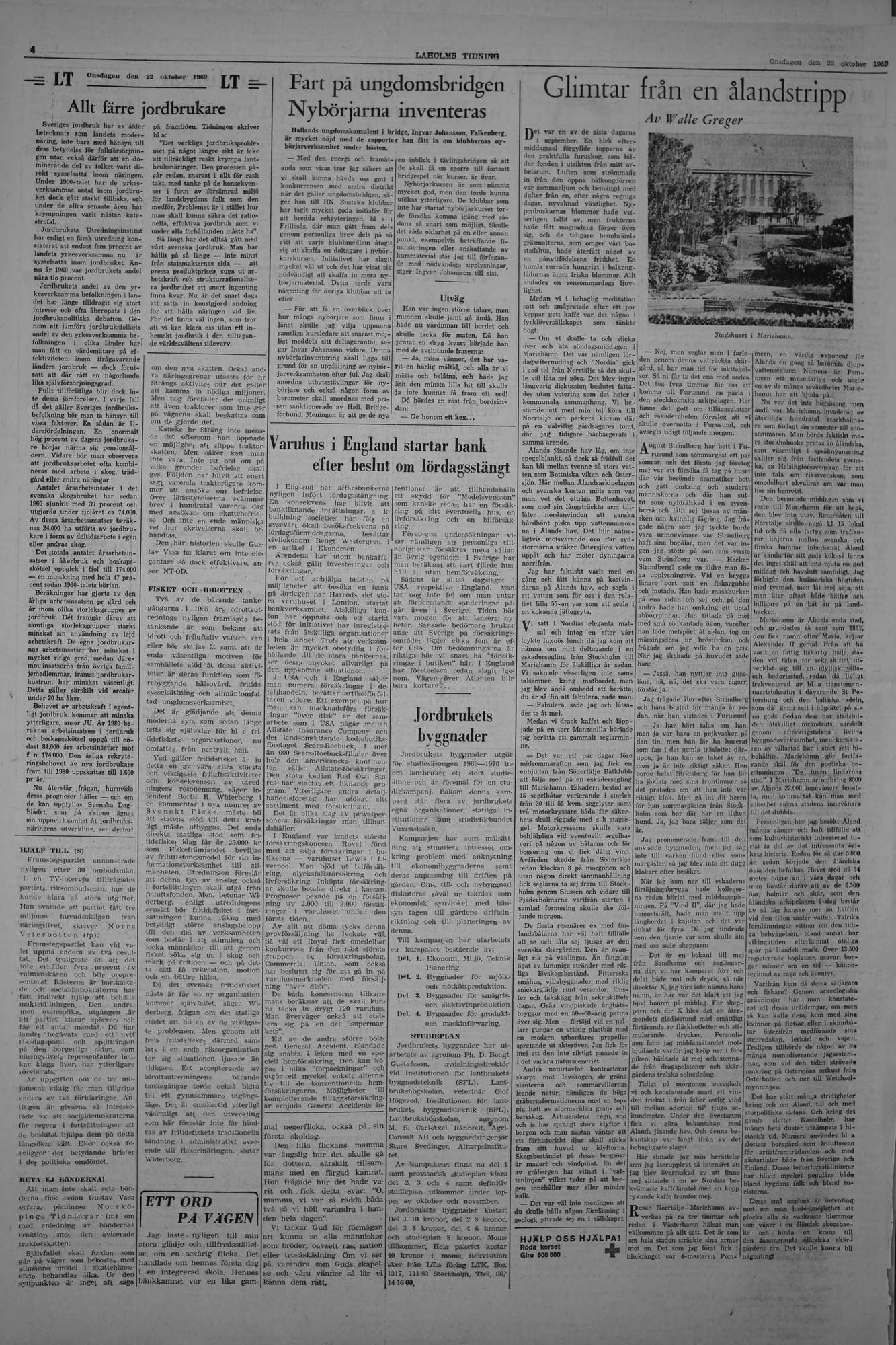 Laholms Tidning Onsdag 22 oktober 1969, sida 4