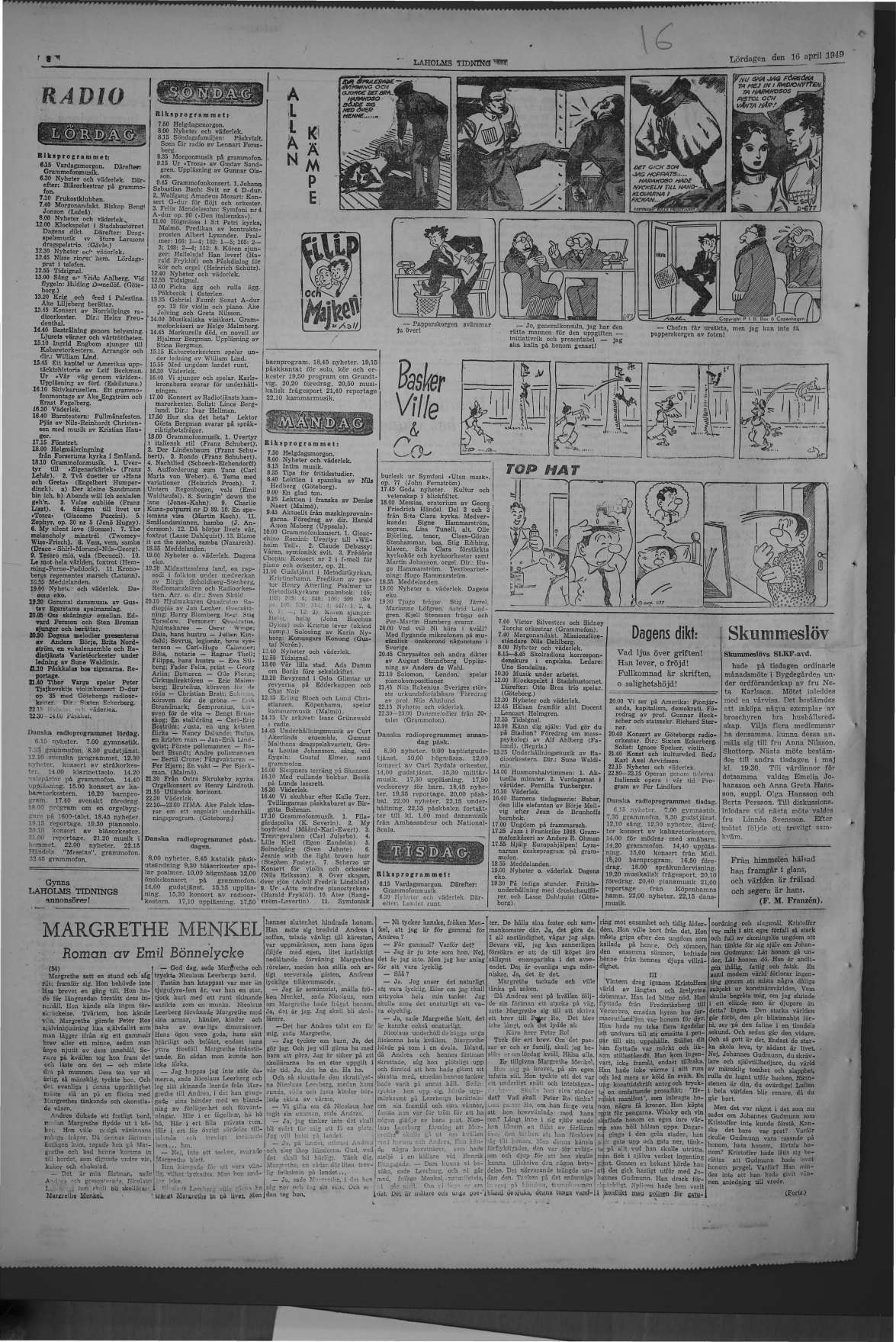 Laholms Tidning Lördag 16 april 1949, sida 8
