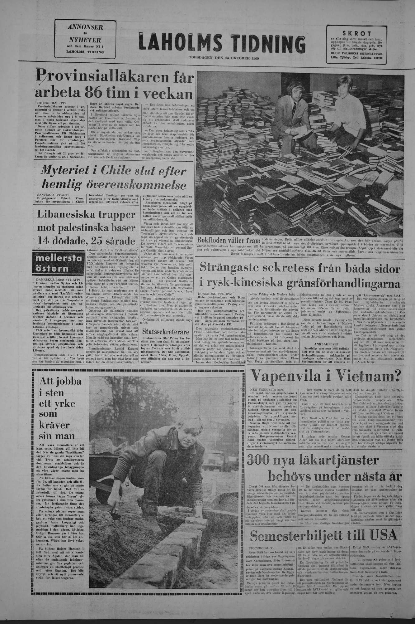 Laholms Tidning Torsdag 23 oktober 1969, sida 8