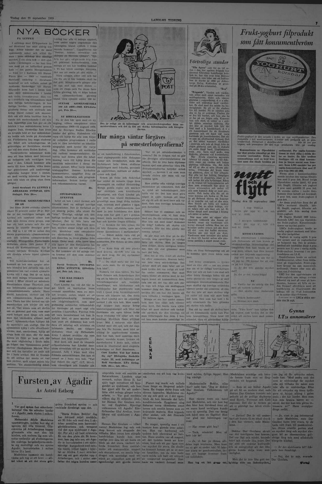 Laholms Tidning Tisdag 23 september 1969, sida 7