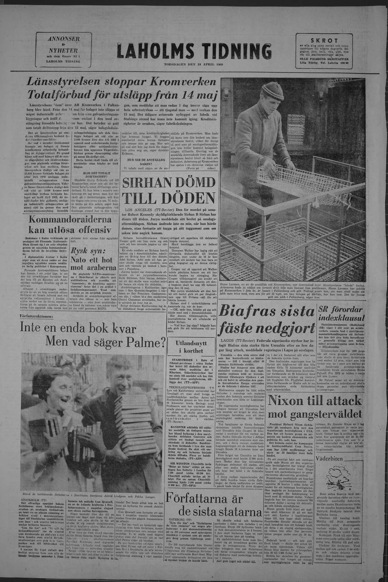Laholms Tidning Torsdag 24 april 1969, sida 8