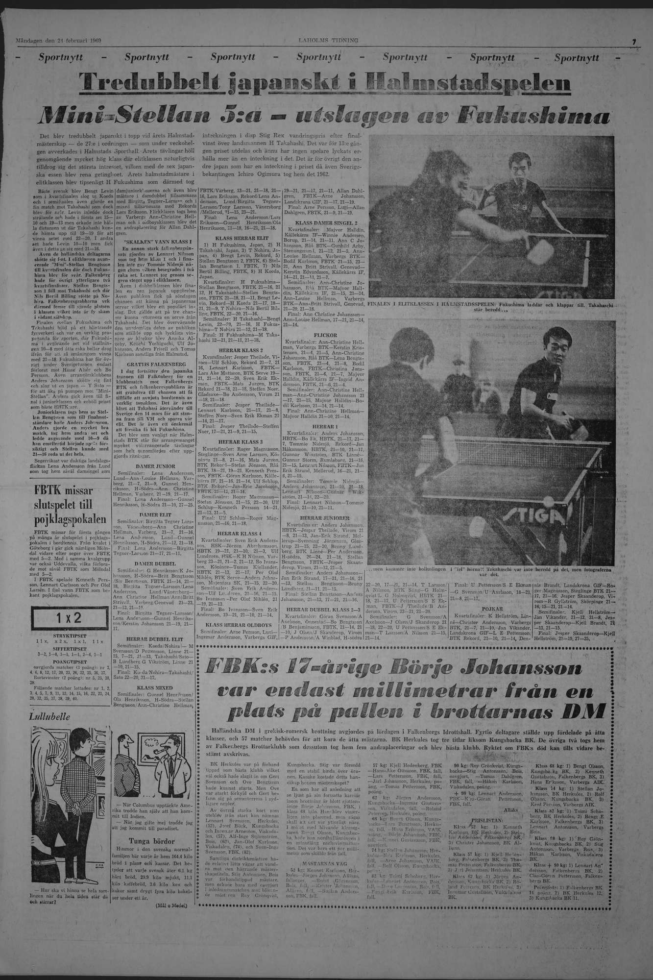 Laholms Tidning Måndag 24 februari 1969, sida 7