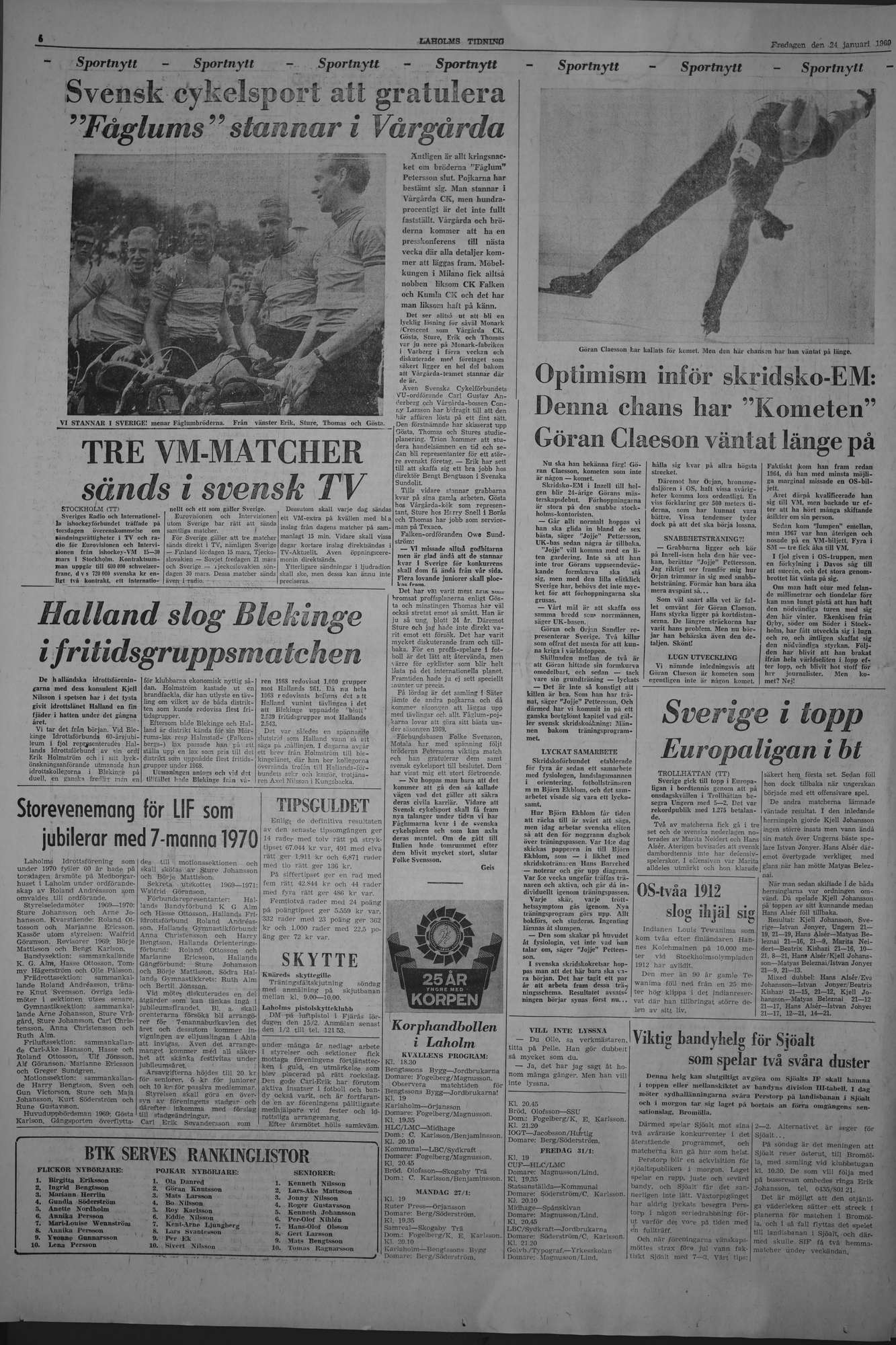 Laholms Tidning Fredag 24 januari 1969, sida 6