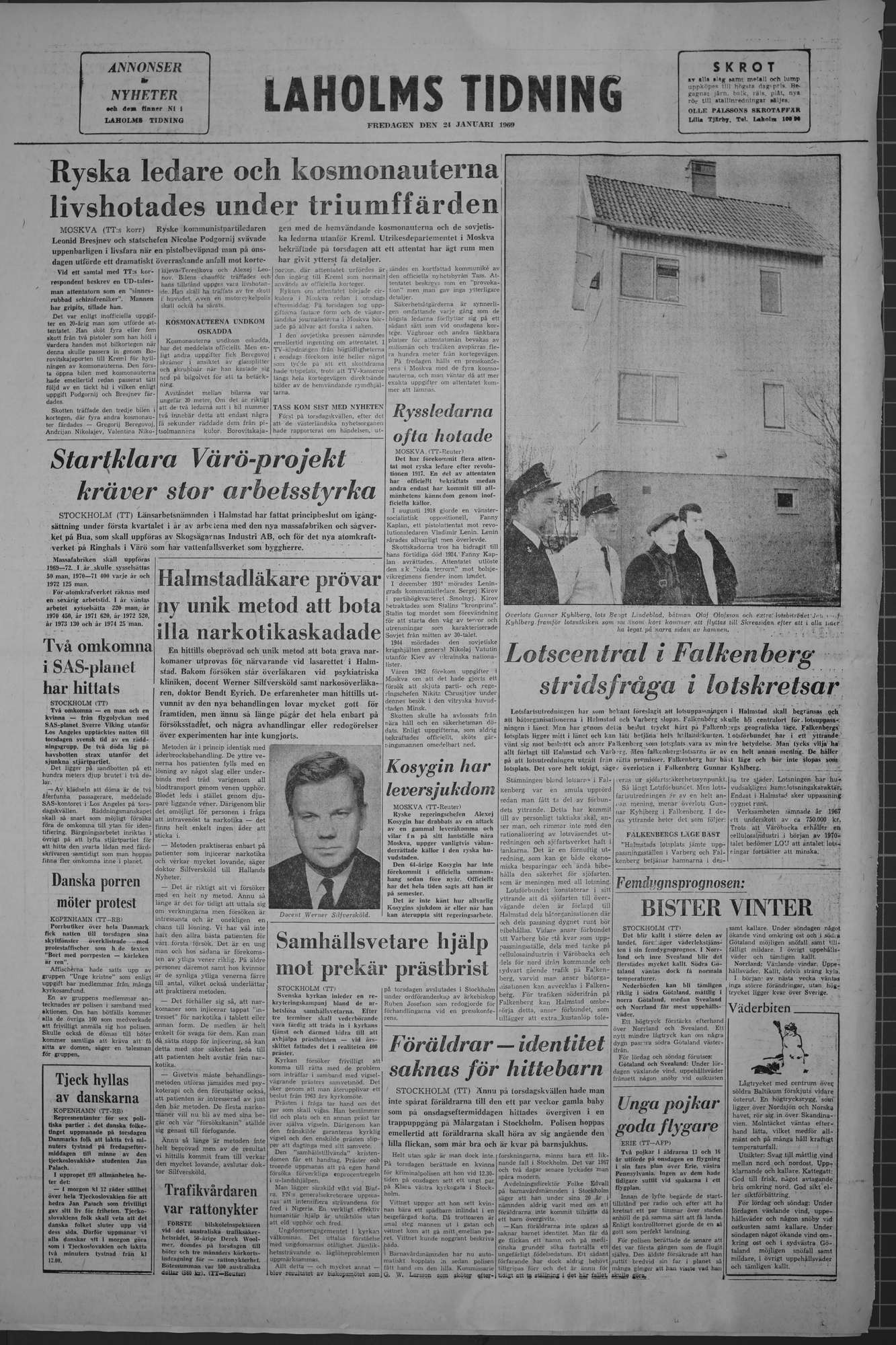 Laholms Tidning Fredag 24 januari 1969, sida 8
